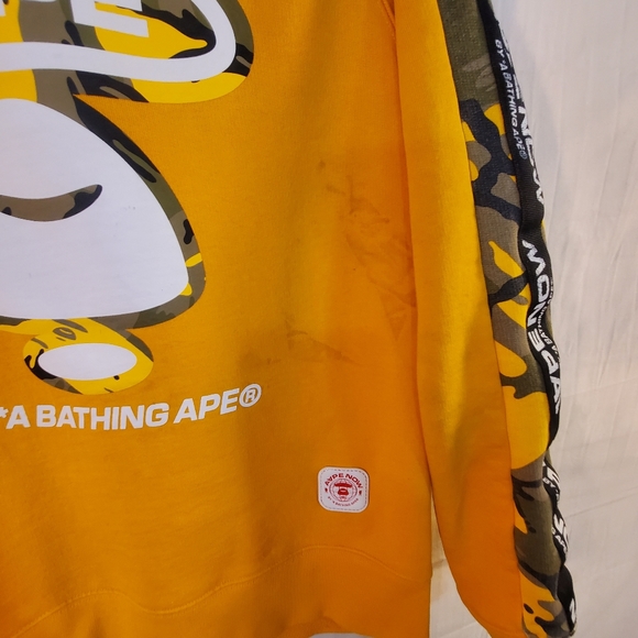 AAPE BY A BATHING APE Men's Medium Camouflage Pattern APUNVS Sweatshirt *flaw*. - Picture 3 of 13